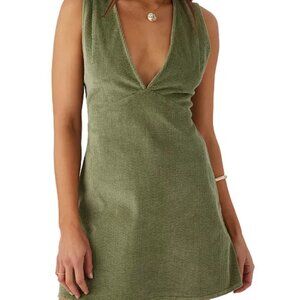 O'Neill Corduroy Mini Dress, Dark Green, S